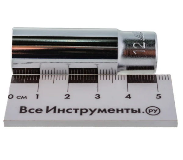 Головка торцевая 1/4" 12мм глубокая l=50мм jtc