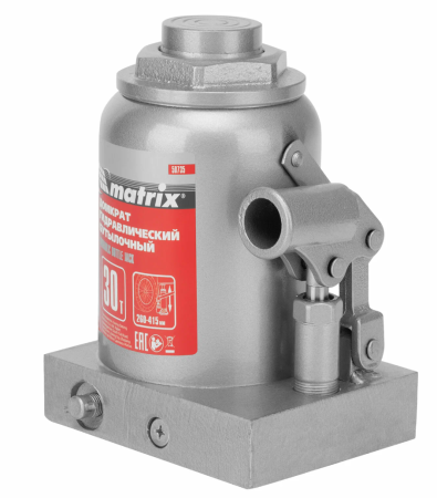 Домкрат гидравлический бутылочный, 30 т, h подъема 260-415 мм matrix
