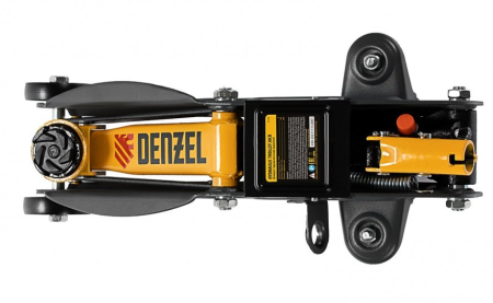 Домкрат гидравлический подкатной с фиксатором, 2 т, 130-330 мм  denzel