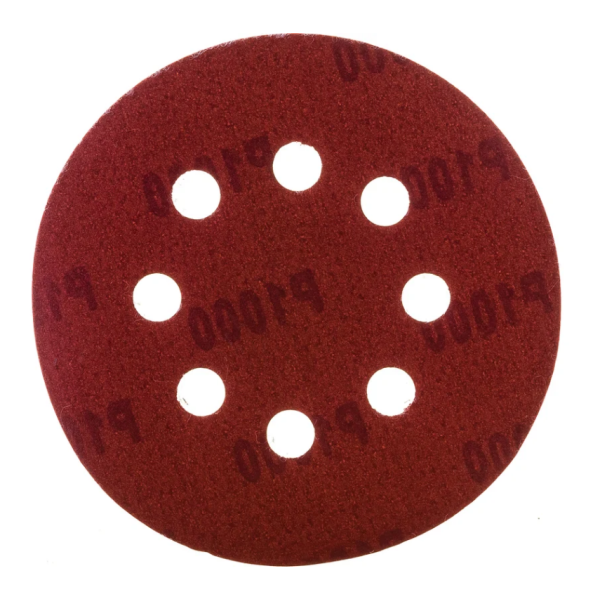 Круг шлифовальный перфорированный, 8 отверстий, 125 мм, p1000, 5 шт росомаха 438810