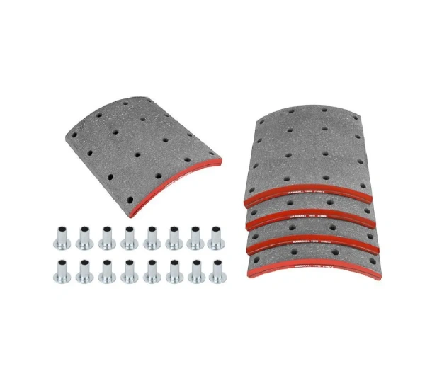 Комплект торм. накладок для а/м scania  std задн.барабанные с заклеп. (marshall)