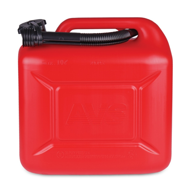 Канистра топливная пластик 10л. (красная) avs tpk-10