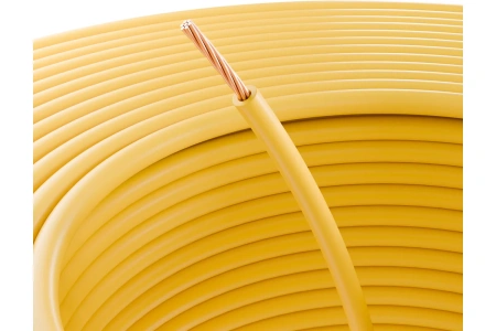 Провод монтажный пгва 1x0.75 мм 2 желтый,(цена за 1 м) (rexant)