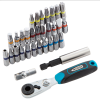 Набор бит, 1/4", магнитный адаптер, сталь s2 пластиковый кейс, 33 предм.  gross