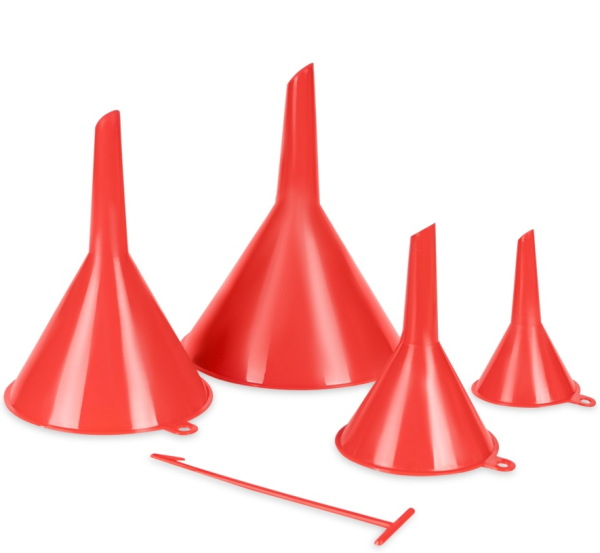 Воронки комплект 4шт (50мм, 75мм, 95мм, 115мм) avs of-04к