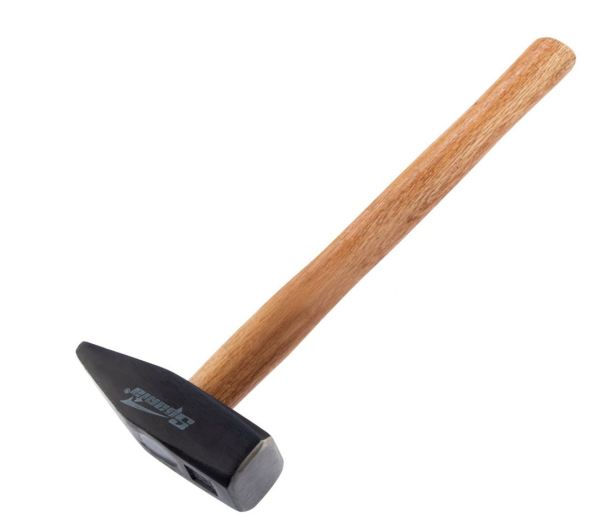 Молоток слесарный, 1000 г, квадратный боек, деревянная рукоятка sparta