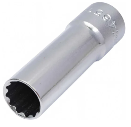 Головка свечная 1/2" 14мм 12-ти гранная с резиновым фиксатором (jtc)