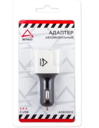 Адаптер автомобильный 3хusb 5в 4.8а в пр