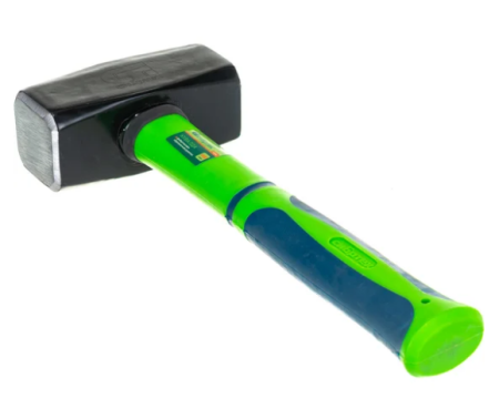 Кувалда сибртех 1500 г, фибергласовая обрезиненная рукоятка 10916