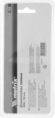 Длинногубцы mini, 130 мм, никелированные, прямые, авторазжим, двухкомпонентные рукоятки matrix