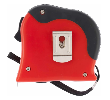 Рулетка double fixation, 10 м х 25 мм, обрезиненный корпус, двойная плавная фиксация matrix