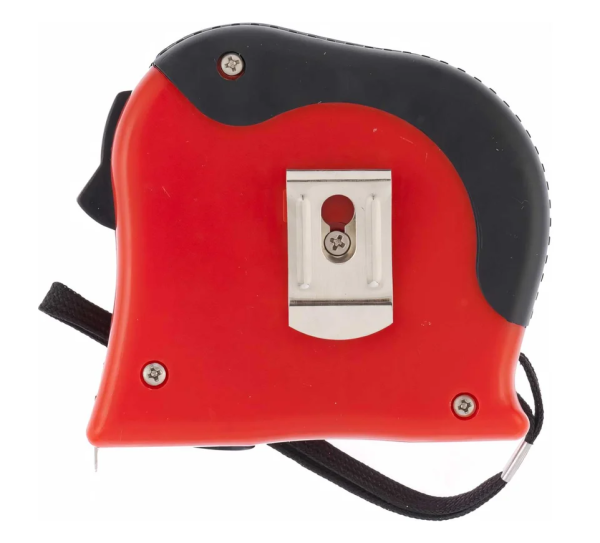 Рулетка double fixation, 10 м х 25 мм, обрезиненный корпус, двойная плавная фиксация matrix