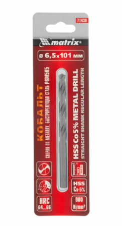 Сверло по металлу (6,5 мм; hss) matrix 71439