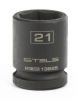 Головка ударная шестигранная, 21 мм, 1/2", crmo// stels
