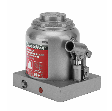 Домкрат гидравлический бутылочный, 50 т, h подъема 240-370 мм  matrix