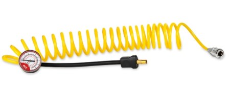 Универсальный шланг-удлинитель с манометром для автомобильных компрессоров hs-01