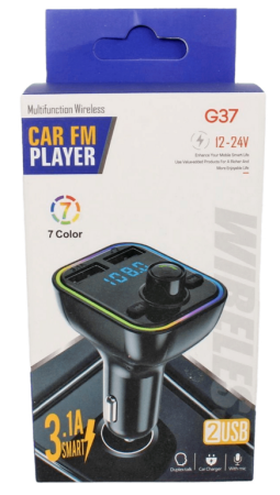 Fm-трансмиттер, модулятор, автомобильный ресивер, с 2 usb входами, функция handsfree, слот для карты