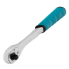 Ключ-трещотка 1/4", crv, 90 зубьев, усиленный, хром gross