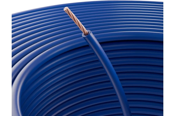 Провод монтажный пгва 1x0.75 мм 2 синий (цена за 1 м) (rexant)