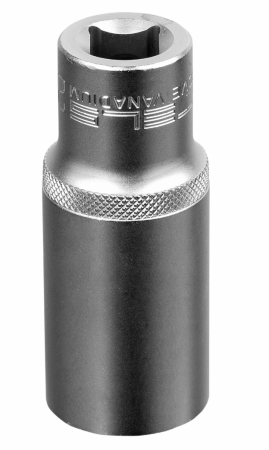 Головка торцевая удлиненная, 24 мм, 6-гранная, crv, под квадрат 1/2"// stels