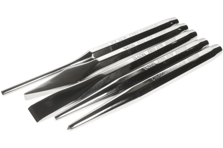 Набор выколоток и зубил с кернером 5 предметов в кейсе jtc