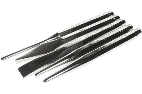 Набор выколоток и зубил с кернером 5 предметов в кейсе jtc