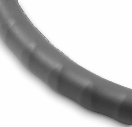 Оплетка на руль 44-46см (daf, man, mb, volvo) экокожа гладкая/пальцы серый (25804)