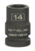 Головка ударная шестигранная, 14 мм, 1/2", crmo// stels