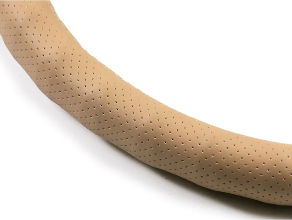 Оплетка на руль 44-46см (daf, man, mb, volvo) экокожа перфорац./пальцы бежевый (25807)