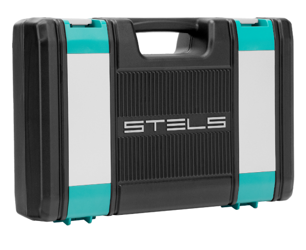 Набор инструментов, 1/2", 1/4", crv, пластиковый кейс 76 предметов stels