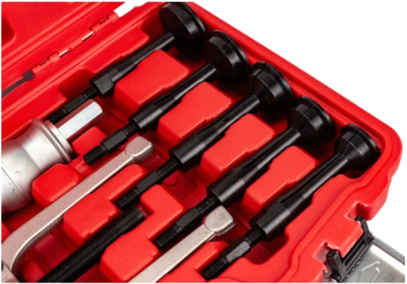 Набор съемников внутренних подшипников цанговый с обратным молотком(8-58мм) 16пр., в кейсе 