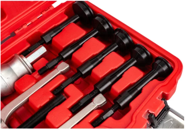 Набор съемников внутренних подшипников цанговый с обратным молотком(8-58мм) 16пр., в кейсе 