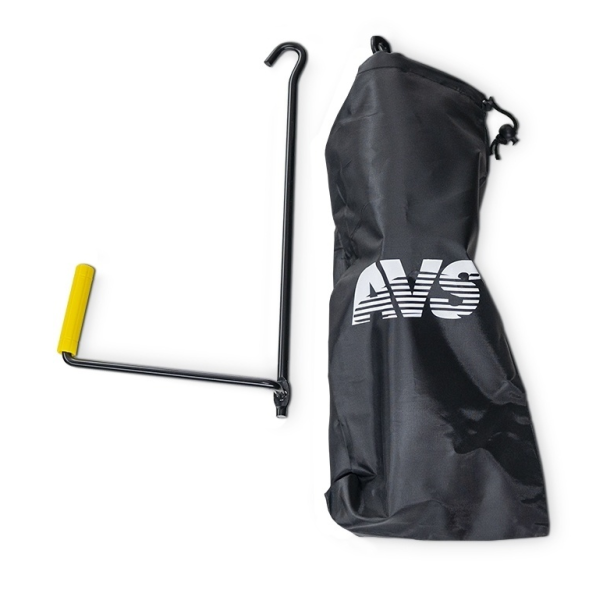 Домкрат ромбический avs ja-2000r, 2т, 120-413мм с резиновой опорой + сумка в комплекте