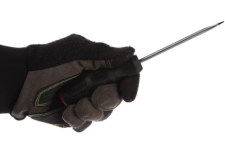 Отвертка anti-slip, sl5,0х100 мм, crv, 2к рукоятка matrix