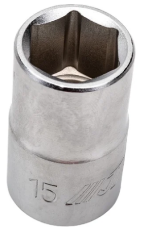 Головка торцевая ударная 6-гранная 1/2" х 15мм, длина 38мм jtc /1/10/200