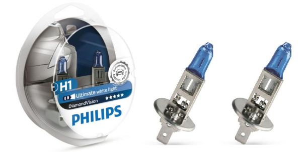 Лампа галогенная 12v h1 55w p14,5s diamond vision бокс (2шт.)  
