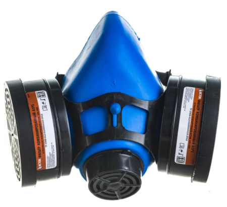 Полумаска изолирующая исток-300/400 со сменными комбинированными фильтрами а1р1// произведено в рф