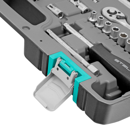 Набор инструментов, 1/2", 1/4", crv, пластиковый кейс 88 предметов stels
