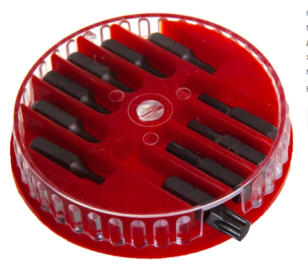 Набор бит 1/4"dr torx t7-t40 10 предметов в боксе jtc