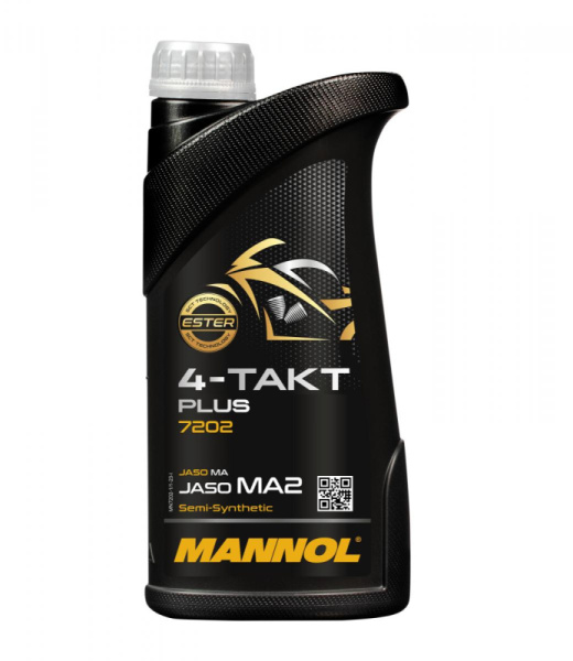 Масло моторное полусинтетическое mannol "4-takt plus 10w-40", 1л